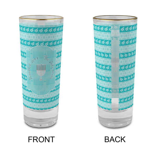 Hanukkah Glass Shot Glass - 2 oz - Single - APPROVAL