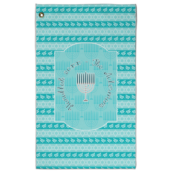 Custom Hanukkah Golf Towel - Poly-Cotton Blend w/ Name or Text