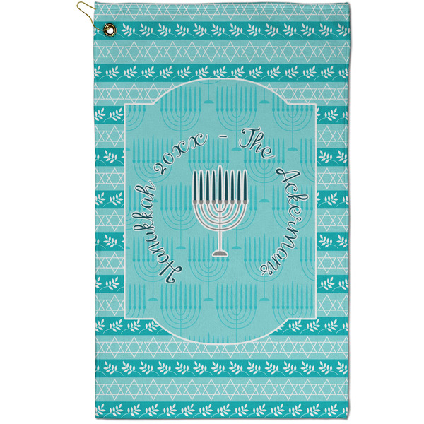 Custom Hanukkah Golf Towel - Poly-Cotton Blend - Small w/ Name or Text