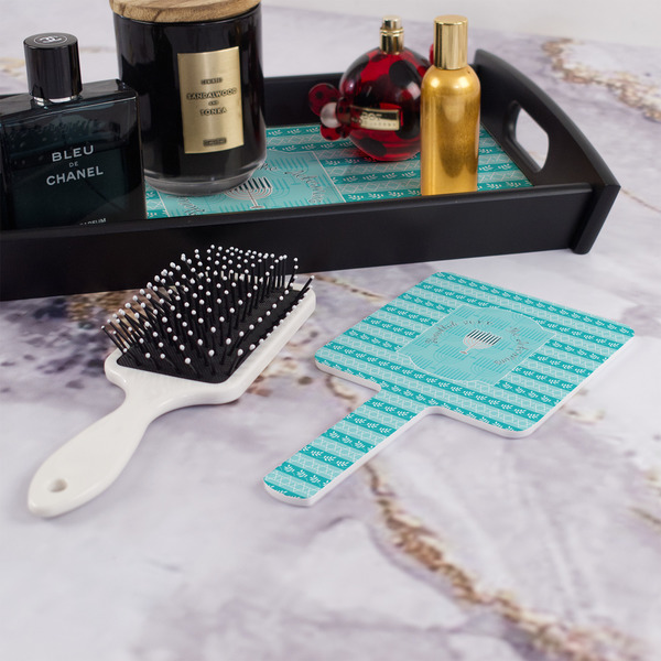 Hanukkah Hand Mirror - With Hair Brush