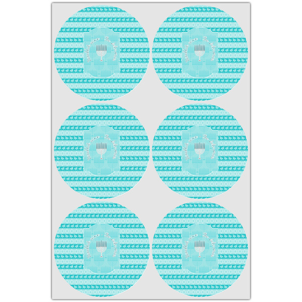 Hanukkah Icing Circle - Large - Set of 6