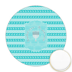 Hanukkah Printed Cookie Topper - Round (Personalized)