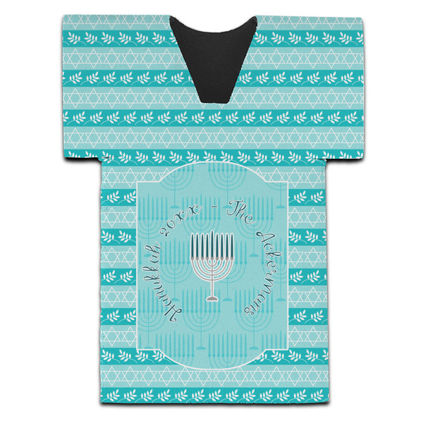 Hanukkah Jersey Bottle Cooler - Set of 4 - FRONT (flat)