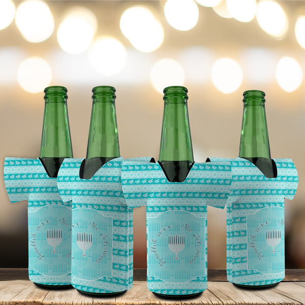 Hanukkah Jersey Bottle Cooler - Set of 4 - LIFESTYLE