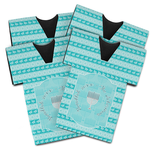 Hanukkah Jersey Bottle Cooler - Set of 4 - MAIN (flat)