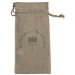 Hanukkah Large Burlap Gift Bag - Front (Personalized)