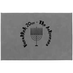 Hanukkah Large Gift Box w/ Engraved Leather Lid (Personalized)