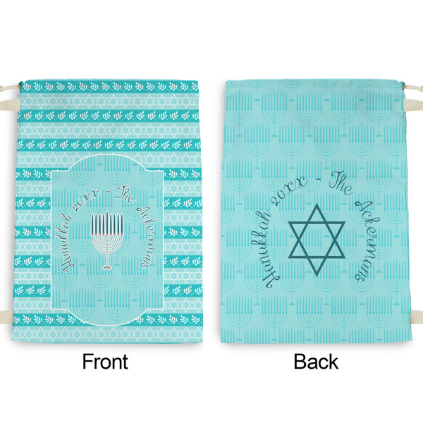 Hanukkah Large Laundry Bag - Front & Back View