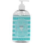 Hanukkah Plastic Soap / Lotion Dispenser (16 oz - Large - White) (Personalized)