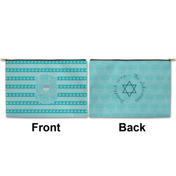 Hanukkah Large Zipper Pouch Approval (Front and Back)