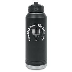 Hanukkah Water Bottle - Laser Engraved - Front (Personalized)