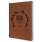 Hanukkah Leather Sketchbook - Large - Double Sided - Angled View