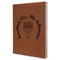 Hanukkah Leather Sketchbook - Large - Single Sided (Personalized)