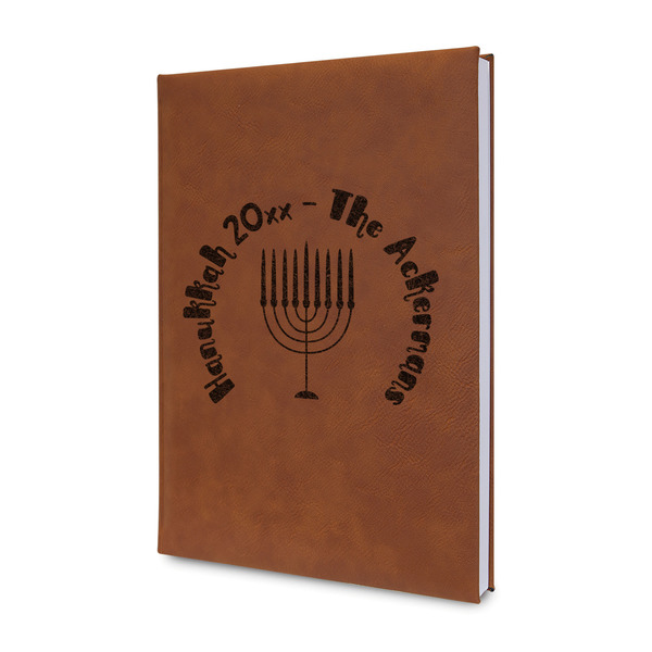 Custom Hanukkah Leather Sketchbook - Small - Double Sided (Personalized)