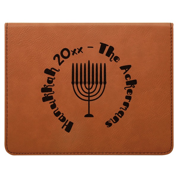 Hanukkah Leatherette 4-Piece Wine Tool Set Flat