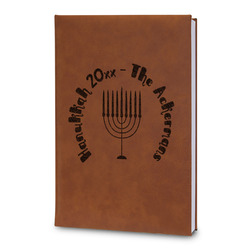 Hanukkah Leatherette Journal - Large - Double Sided (Personalized)