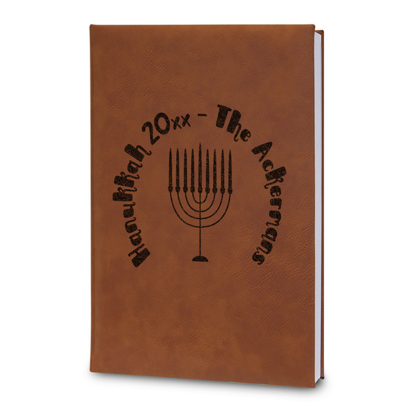 Custom Hanukkah Leatherette Journal - Large - Double Sided (Personalized)