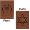 Hanukkah Leatherette Journals - Large - Double Sided - Front & Back View