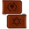 Hanukkah Leatherette Magnetic Money Clip - Front and Back