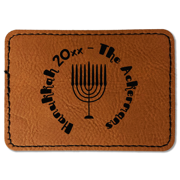 Hanukkah Leatherette Patches - Rectangle