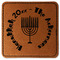Hanukkah Faux Leather Iron On Patch - Square (Personalized)