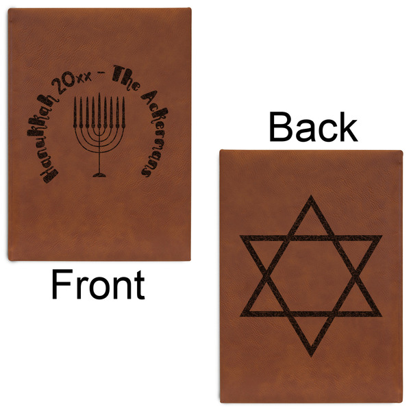 Hanukkah Leatherette Sketchbooks - Large - Double Sided - Front & Back View