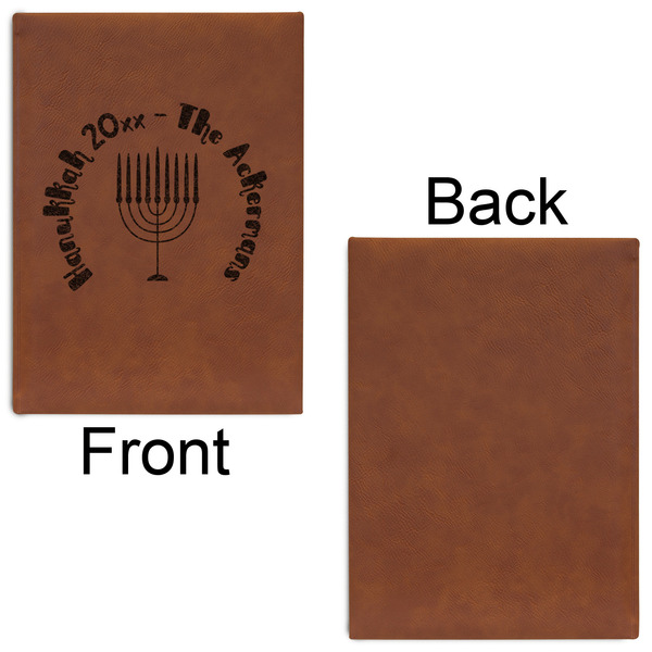 Hanukkah Leatherette Sketchbooks - Large - Single Sided - Front & Back View
