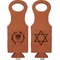 Hanukkah Leatherette Wine Tote Double Sided - Front and Back