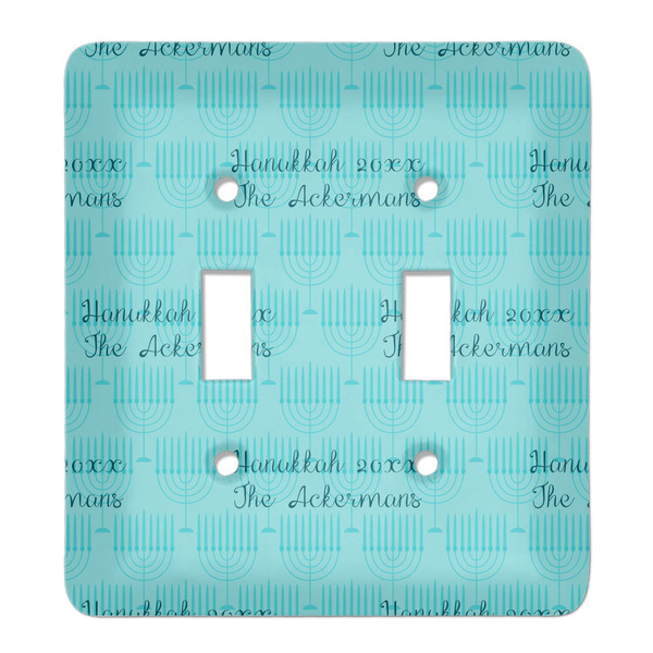 Custom Hanukkah Light Switch Cover (2 Toggle Plate) (Personalized)