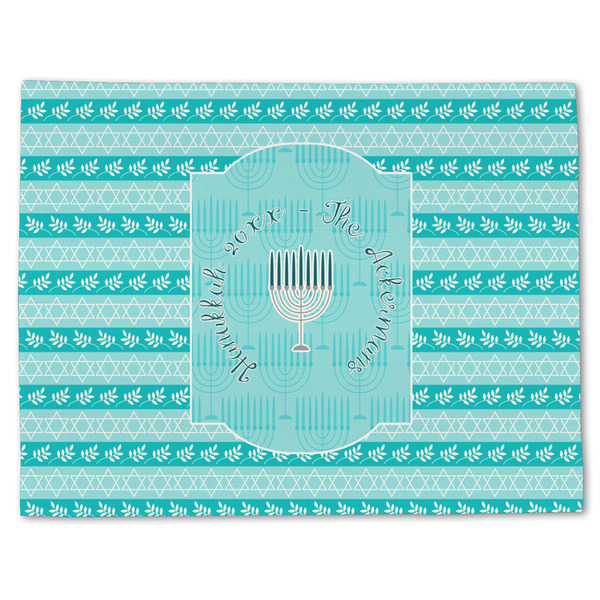 Custom Hanukkah Single-Sided Linen Placemat - Single w/ Name or Text