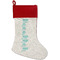 Hanukkah Linen Stockings w/ Red Cuff - Front