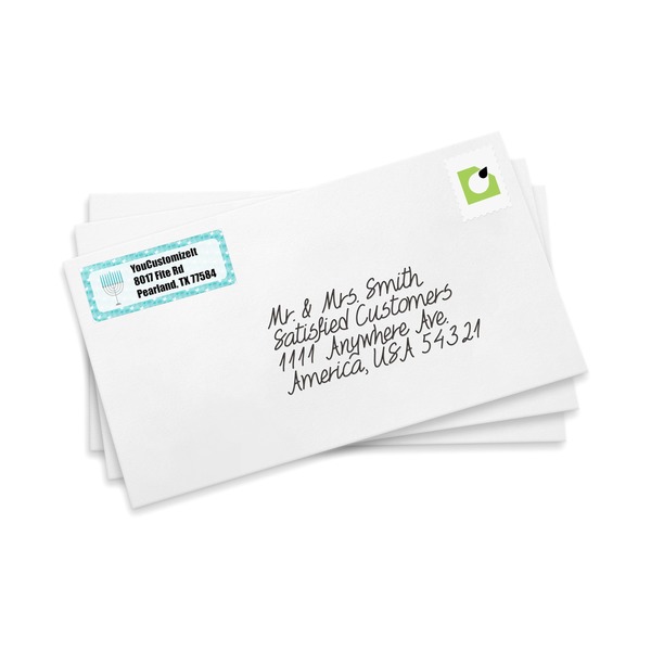 Hanukkah Mailing Label on Envelopes