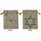 Hanukkah Medium Burlap Gift Bag - Front and Back