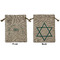 Hanukkah Medium Burlap Gift Bag - Front & Back (Personalized)