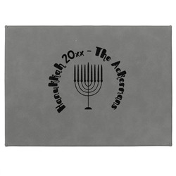 Hanukkah Medium Gift Box w/ Engraved Leather Lid (Personalized)