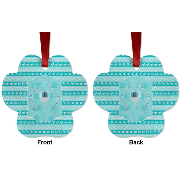 Hanukkah Metal Paw Ornament - Front and Back