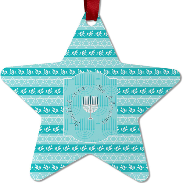 Hanukkah Metal Star Ornament - Front
