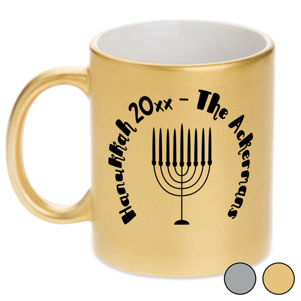 Hanukkah Metallic Mugs