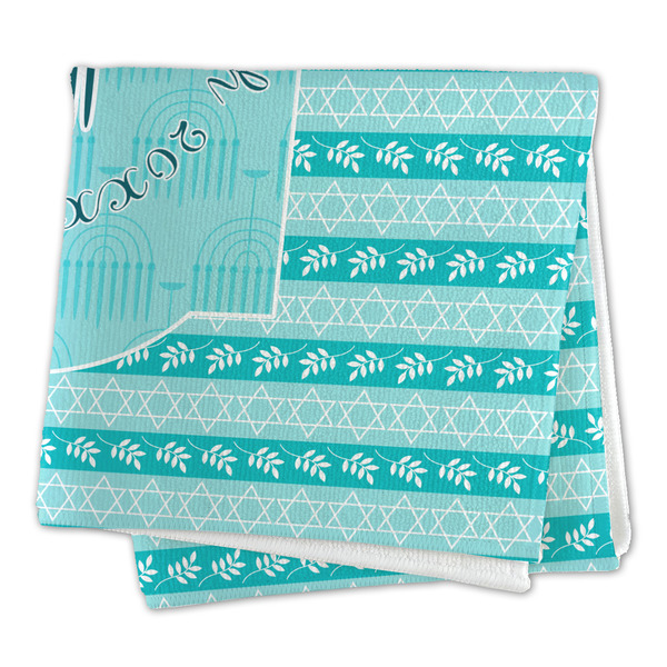 Hanukkah Microfiber Dish Rag - FOLDED (square)