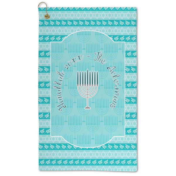 Custom Hanukkah Microfiber Golf Towel (Personalized)