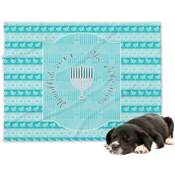 Custom Hanukkah Dog Blanket - Large (Personalized)