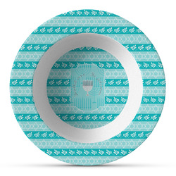 Hanukkah Plastic Bowl - Microwave Safe - Composite Polymer (Personalized)