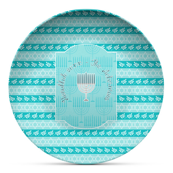 Custom Hanukkah Microwave Safe Plastic Plate - Composite Polymer (Personalized)