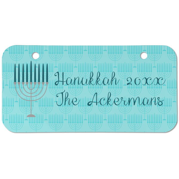 Hanukkah Mini Bicycle License Plate - Two Holes