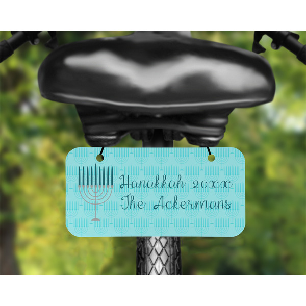 Hanukkah Mini License Plate on Bicycle - LIFESTYLE Two holes