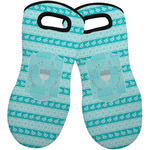 Hanukkah Neoprene Oven Mitts - Set of 2 w/ Name or Text