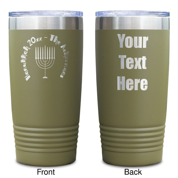 Hanukkah Olive Polar Camel Tumbler - 20oz - Double Sided - Approval