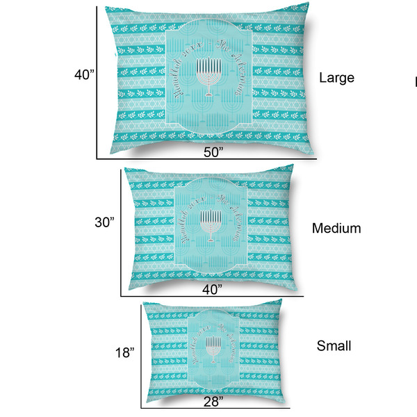Hanukkah Outdoor Dog Beds - SIZE CHART