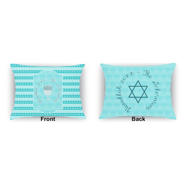 Hanukkah Outdoor Rectangular Throw Pillow (Front and Back)