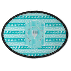 Hanukkah Iron On Oval Patch w/ Name or Text